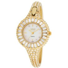 Burgi Sizzling Diamond and Gold-tone Bangle Ladies BUR040YG