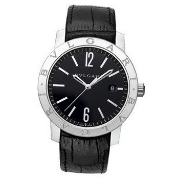 Bvlgari Bvlgari Automatic Black Dial Black Leather BB41BSLD