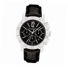 Bvlgari Bvlgari Black Dial Chronograph Black Leather Automatic BB42BSLDCH