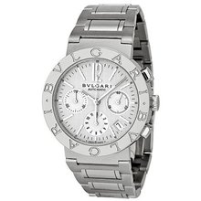 Bvlgari Bvlgari Off White Chronograph Dial Stainless Steel Automatic BB38WSSDCH-N
