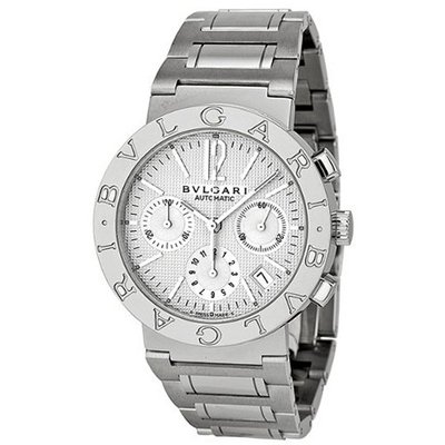 Bvlgari Bvlgari Off White Chronograph Dial Stainless Steel Automatic BB38WSSDCH-N