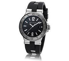Bvlgari Diagono Automatic Black Dial Black Rubber Mnes DG42BSCVD