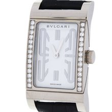 Bvlgari Rettangolo RTW39G 18K White Gold Diamond Swiss Quartz Ladies