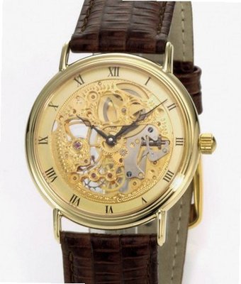 BWC-Swiss Skelett Uhren Gold Slim-Line