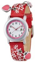 CAC Girls with White dial and Red Flower Strap CAC-28-L07