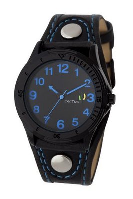 Cactus Children's Quartz with Black Dial Analogue Display and Black Plastic Strap CAC-61-M03