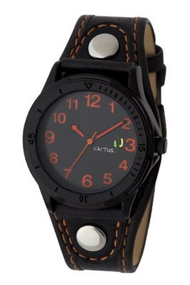 Cactus Children's Quartz with Black Dial Analogue Display and Black Plastic Strap CAC-61-M08