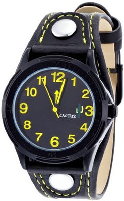 Cactus Children's Quartz with Black Dial Analogue Display and Black Plastic Strap CAC-61-M10