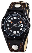 Cactus Children's Quartz with Black Dial Analogue Display and Brown Plastic or PU Strap CAC-50-M08