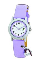 Cactus Girl's Quartz Analogue CAC-52-L09 with Purple Heart 11 Stones PU Strap