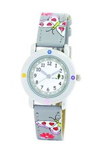 Cactus Girl's Quartz Analogue CAC-53-L02 with Grey Butterflies Stone Dial