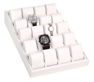 uCaddy Bay Collection White Box Angled Display Tray Case for 20 es 