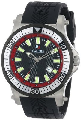 Calibre SC-4H1-04-007.4 "Hawk" Stainless Steel and Black Rubber