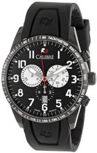 Calibre SC-4R4-13-007 Recruit Black Ion-Plated Coated Stainless Steel Black Rubber Chronograph Date