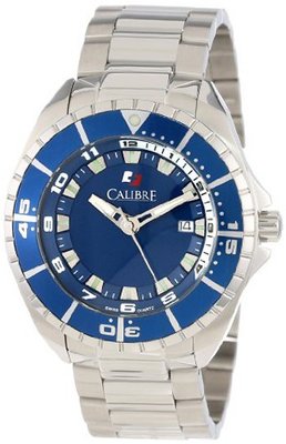 Calibre SC-5S2-04-001.3 Sea Knight Round Stainless Steel Blue Aluminum Bezel Luminous Date