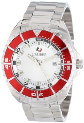 Calibre SC-5S2-04-001.4 Sea Knight Round Stainless Steel Red Aluminum Bezel Luminous Date