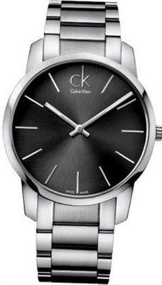 Calvin Klein K2G21161 Silver Stainless-Steel Swiss Quartz with Black Dial