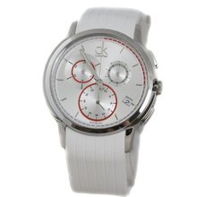 Calvin Klein Quartz Drive Gents White Chronograph Dial K1V27938