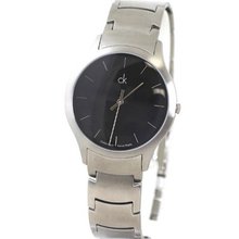 Calvin Klein Quartz, Stainless Steel Classic Bracelet with Black Dial - K2611104