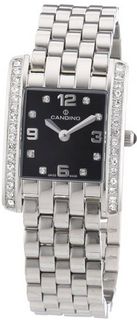 Candino Quartz with Black Dial Analogue Display and Silver Stainless Steel Bracelet C4433/3