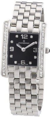 Candino Quartz with Black Dial Analogue Display and Silver Stainless Steel Bracelet C4433/3