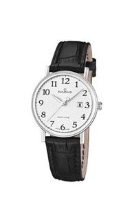 Candino Quartz with Silver Dial Analogue Display and Black Leather Strap C4488/1