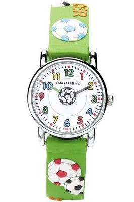 Cannibal 3D Football Design Green Rubber Strap CK198-11