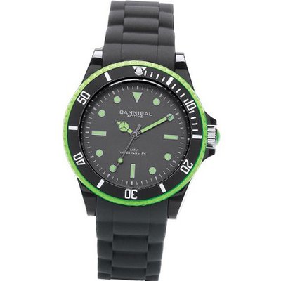 Cannibal Active Black & Lime Rubber Strap Childrens Boys Sports CJ238-11