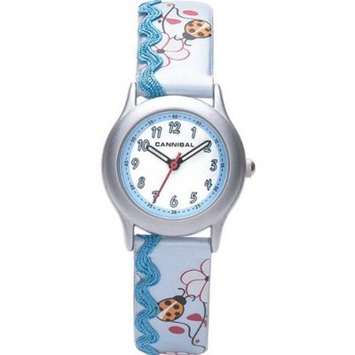 Cannibal Active Blue Ladybird Flower Leather Strap Girls CK176-05
