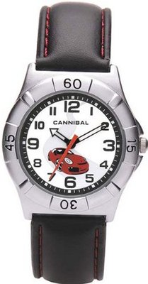 Cannibal Active Boys Black PU Strap Childrens Red Racing Car CJ192-06