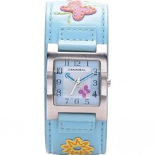 Cannibal Active Girls Blue PU Strap Childrens Butterfly Appliqué CK175-13