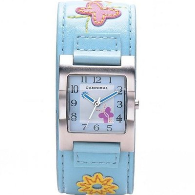 Cannibal Active Girls Blue PU Strap Childrens Butterfly Appliqué CK175-13