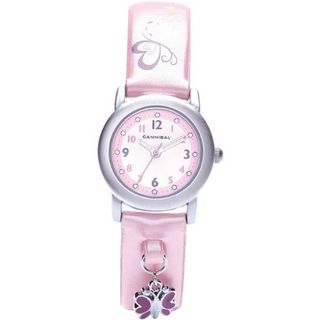 Cannibal Active Girls Pink PU Strap Childrens Butterfly Charm CK225-14