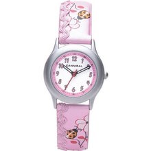 Cannibal Active Pink Ladybird Flower Leather Strap Girls CK176-14