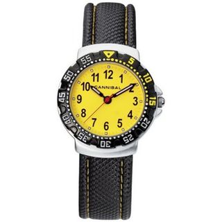 Cannibal Active Yellow Dial & Leather Strap Children's CJ091-18