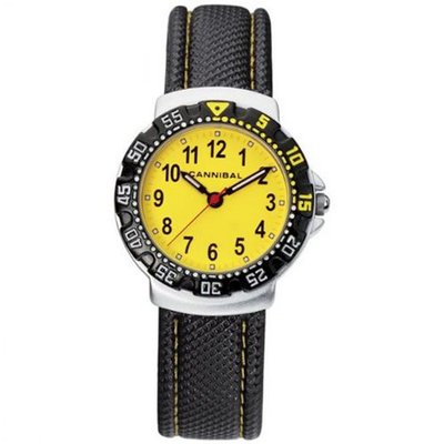 Cannibal Active Yellow Dial & Leather Strap Children's CJ091-18