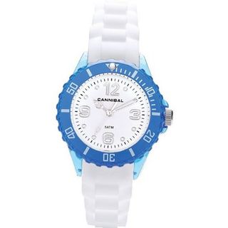 Cannibal Kid's Quartz with White Dial Analogue Display and White Silicone Strap CK223-05