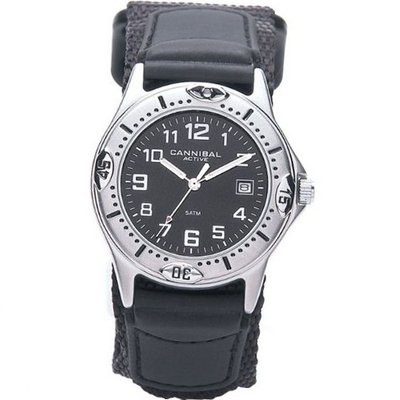 Cannibal Quartz with Black Dial Analogue Display and Black Nylon Strap CG163-03