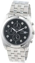 Caravelle by Bulova 43D006 Diamond Accented Black Dial