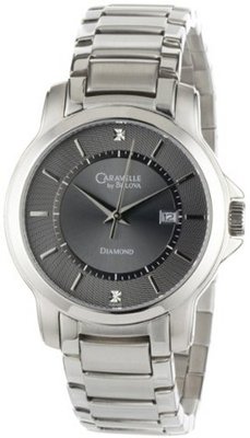 Caravelle by Bulova 43D102 Distinctive Grey Diamond Dial