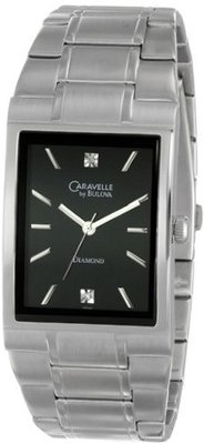 Caravelle by Bulova 43D104 Silvertone Diamond Dial