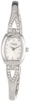 Caravelle by Bulova 43L62 Swarovski Crystal Accented Silver and White Dial