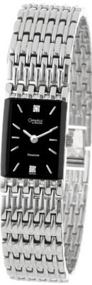 Caravelle by Bulova 43P005 Diamond Accented Black Dial