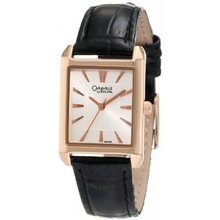 Caravelle by Bulova Analog Rose Gold-Tone Black Leather Band 44L103