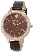 Caravelle New York 44L124 Analog Display Japanese Quartz Brown