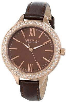 Caravelle New York 44L124 Analog Display Japanese Quartz Brown