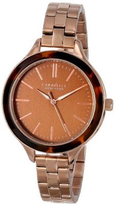 Caravelle New York 44L128 Analog Display Japanese Quartz Rose Gold