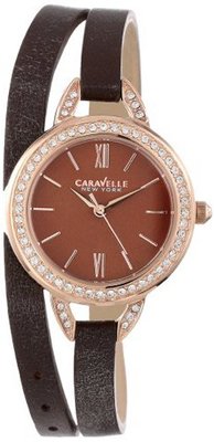 Caravelle New York 44L130 Analog Display Japanese Quartz Brown