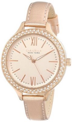 Caravelle New York 44L132 Analog Display Japanese Quartz Rose Gold