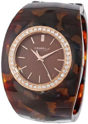 Caravelle New York 44L140 Analog Display Japanese Quartz Brown